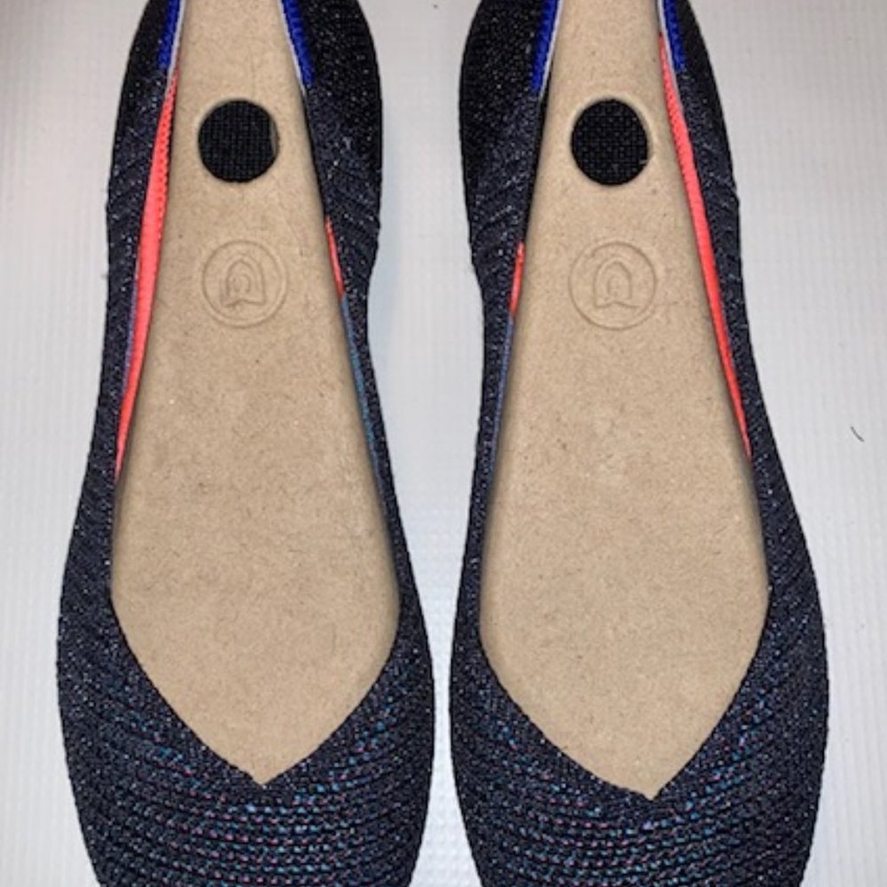 Rothy's Metallic Lattice Stitch Flat